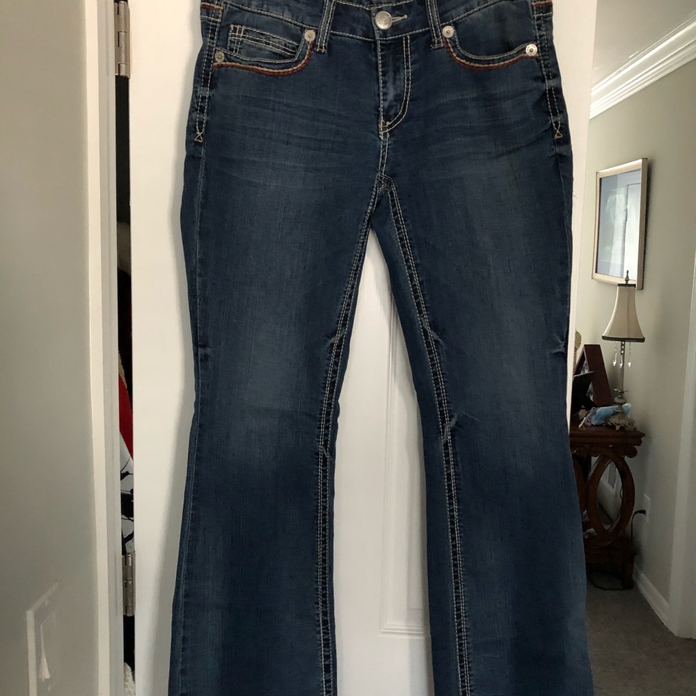 Boot cut embroidered pocket jeans by Seven